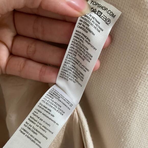 Topshop Jacket Women's 8 Molly Blazer Light Pink Workwear Casual Open Front - Picture 10 of 10